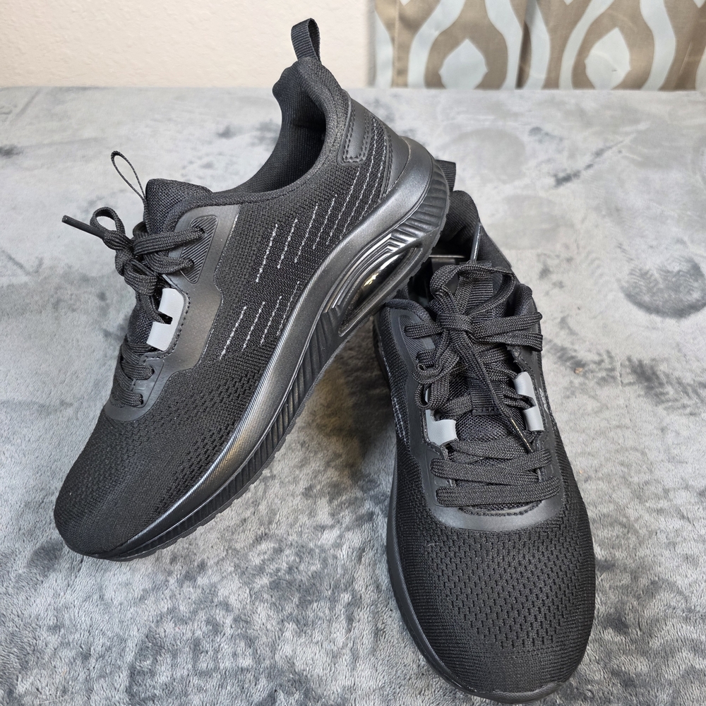AOV Women's size 9.5 Air Walk Arch Support Black Sneakers